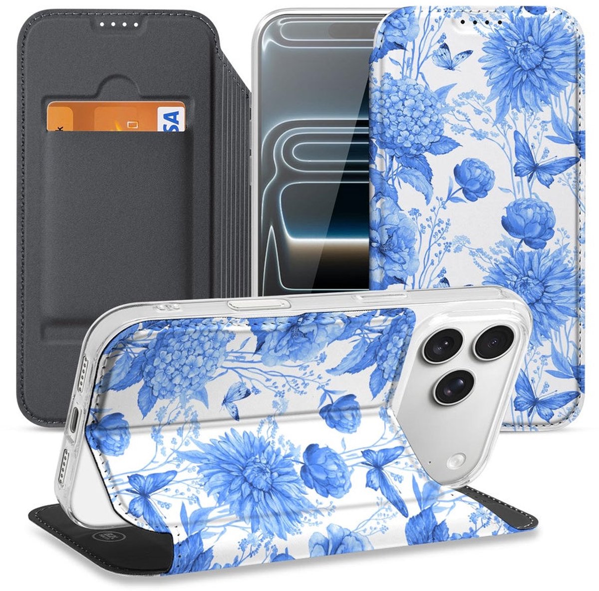 Apple iPhone 17 Pro Max Flowers Blue