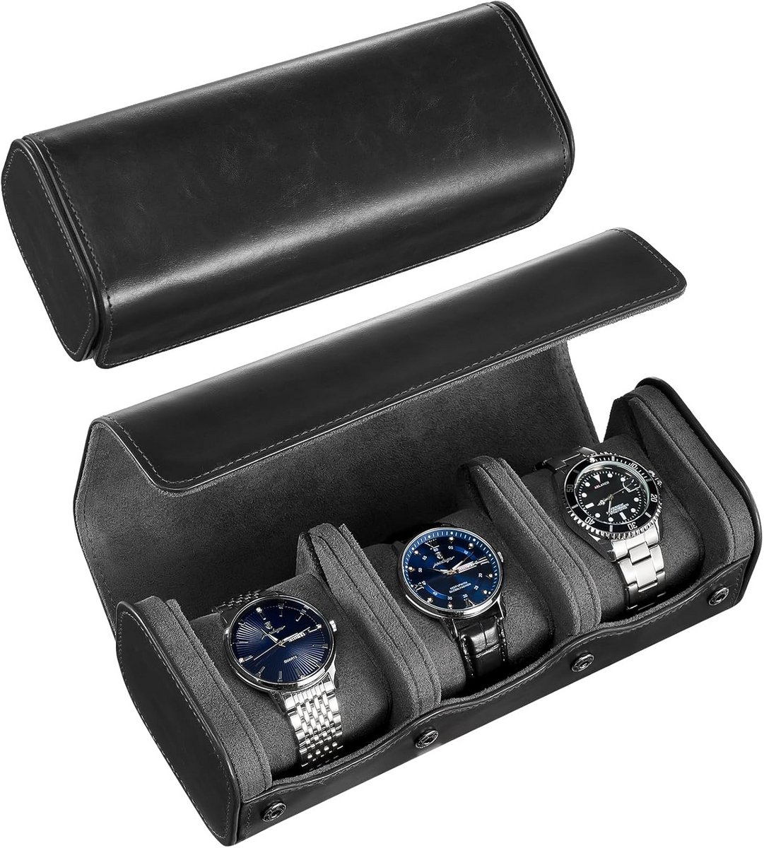 Reis Horlogedoos met 3 Vakken voor Heren
