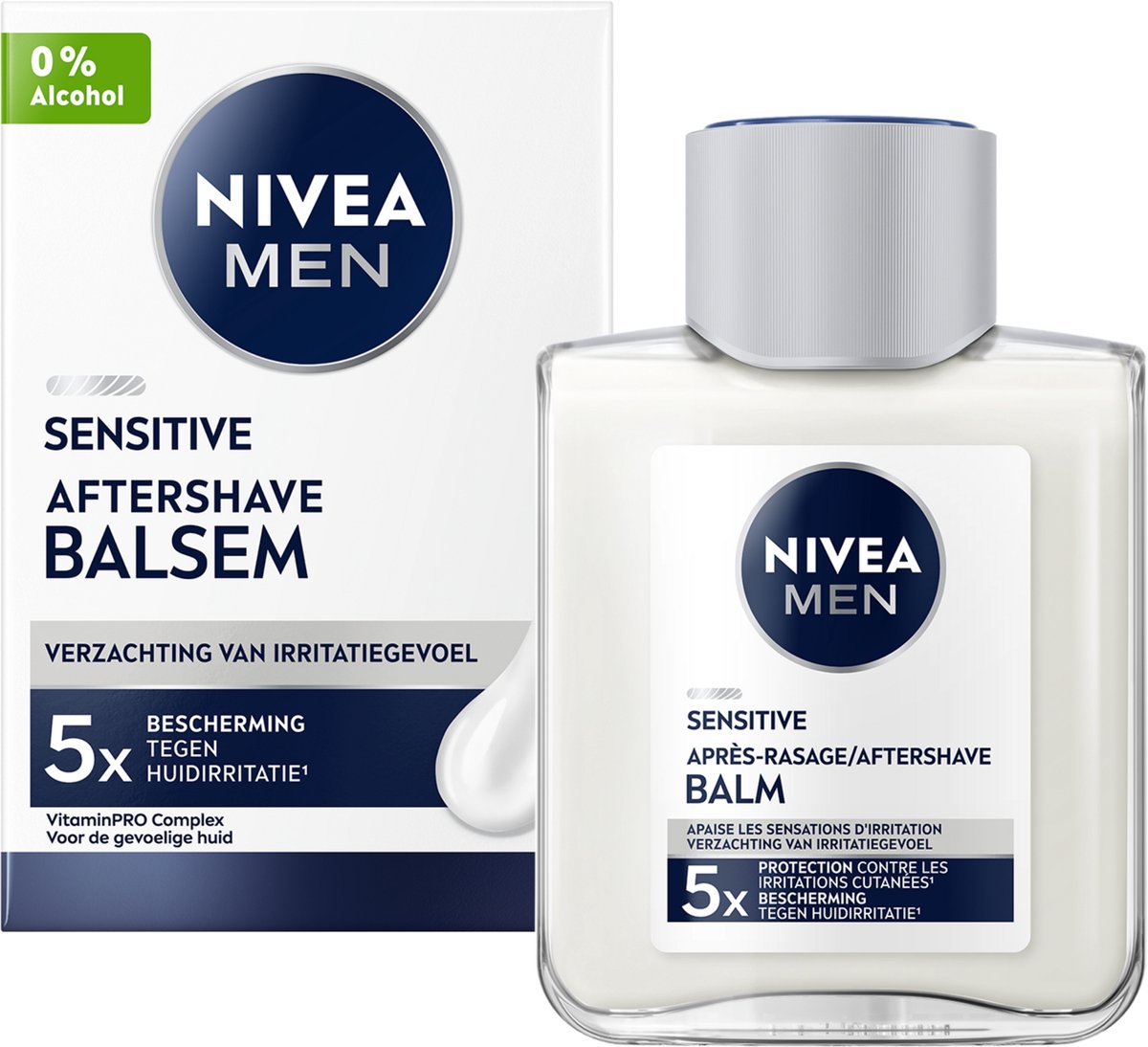 Bol.com NIVEA MEN Sensitive Aftershave Balsem - Aftershave Balm - Alcoholvrij - 100ml aanbieding