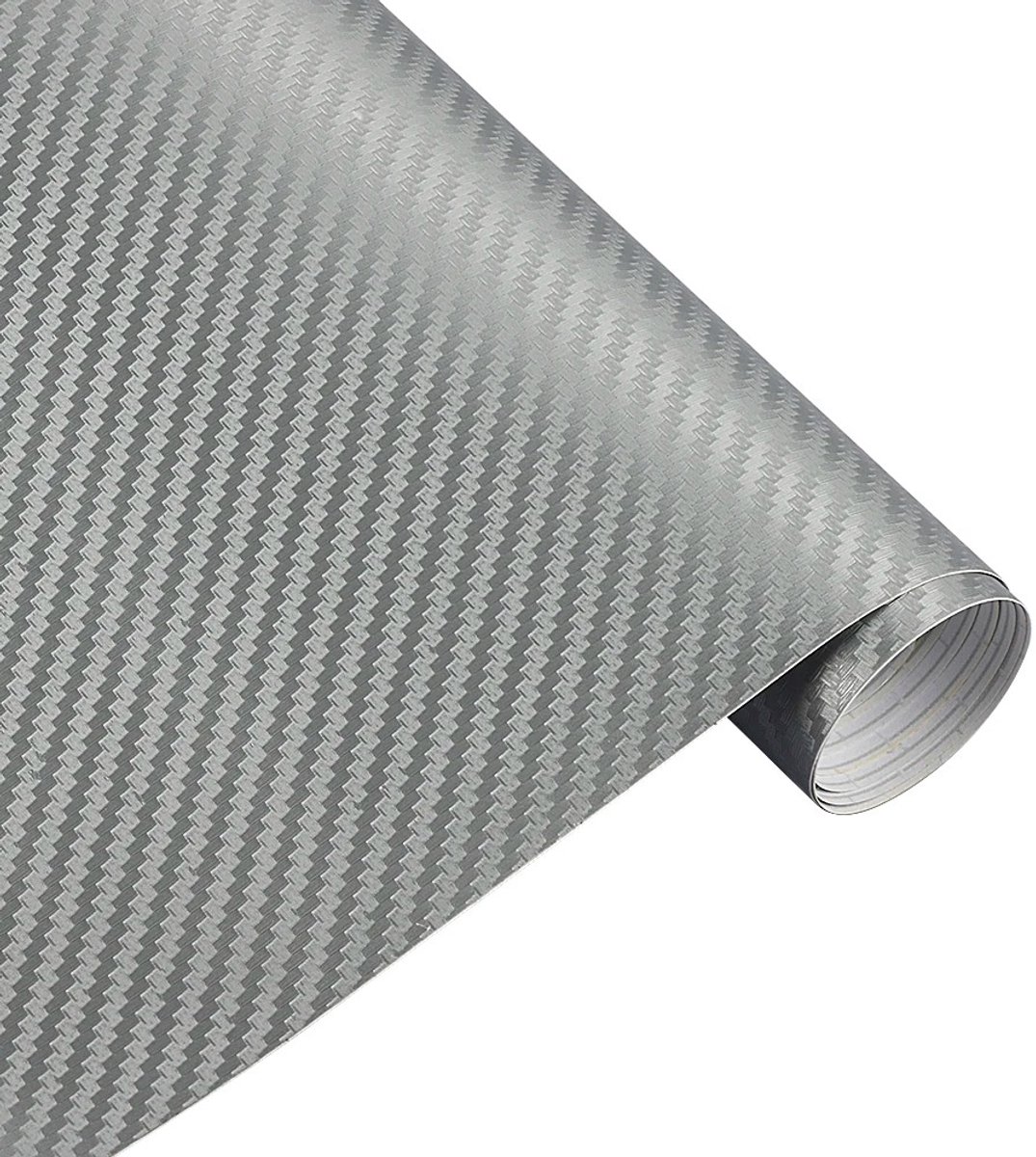 Carbon Wrap - 3D Wrap Folie - Wrapping Folie - Zilver | 10 x 127