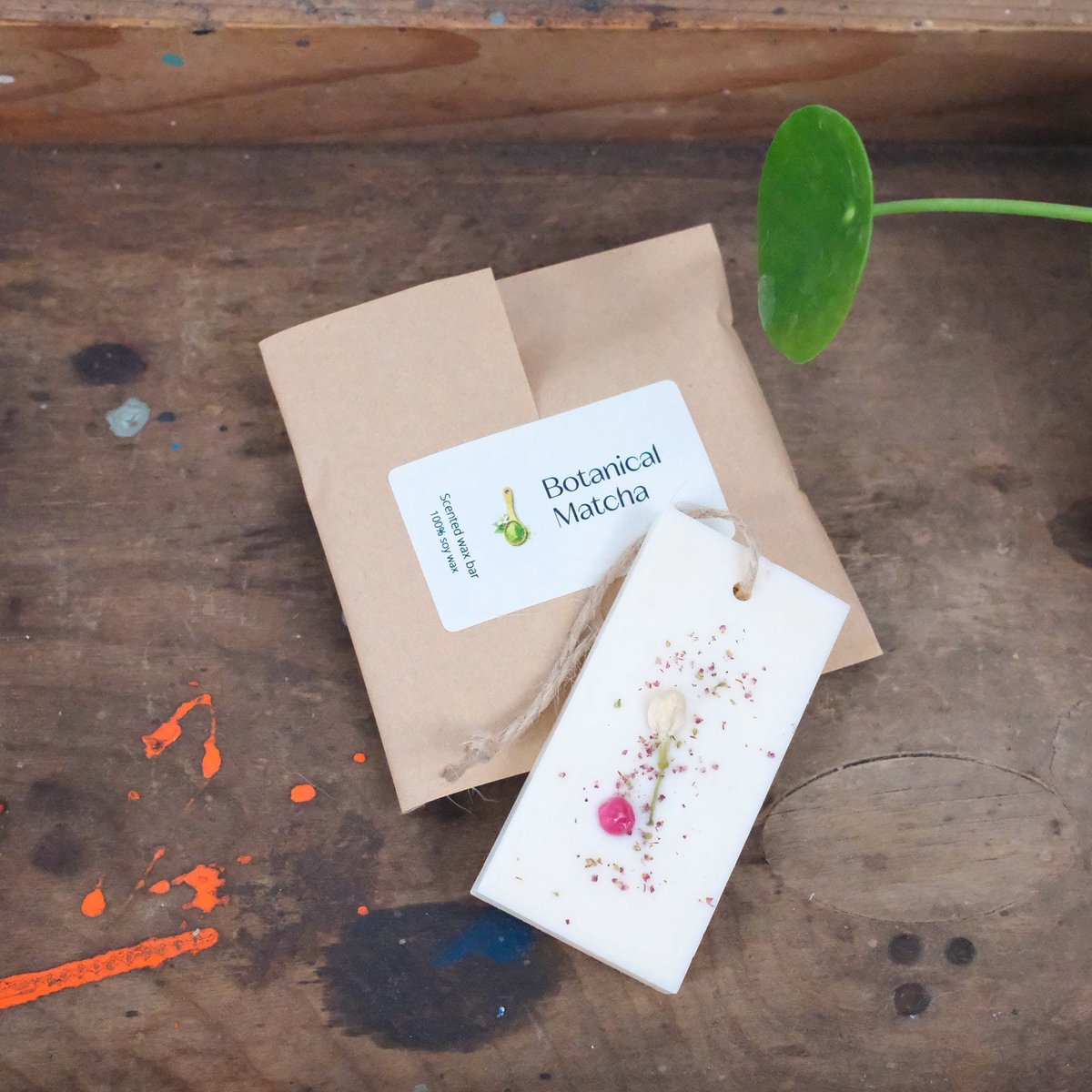 Geurhanger Botanical Matcha - Geurhanger Kledingkast - Sojawas Geurhangers - Huisparfum Soja Was - Huisgeur Waxmelts - Musk, Oranjebloesem & Groen Thee