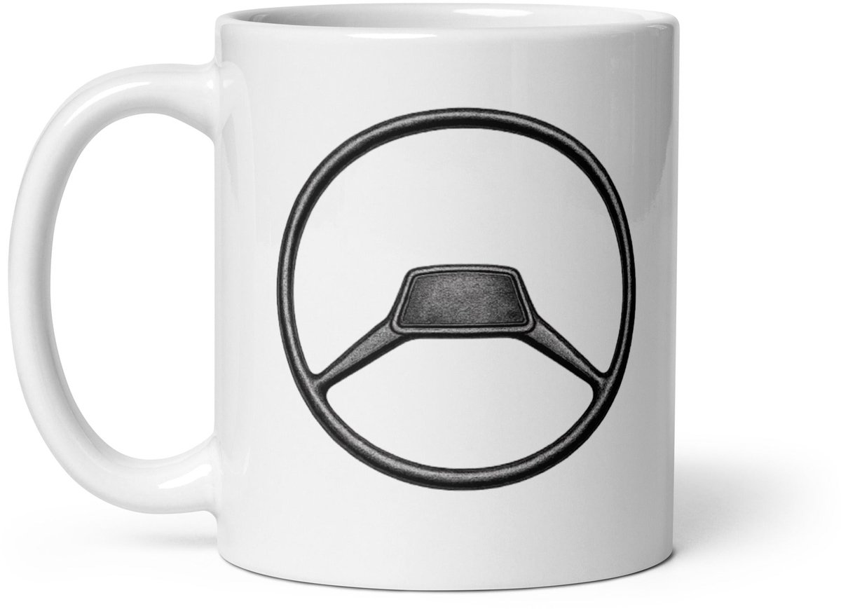 De2pktjes - Keramische Mok met Citroën A-type Stuurwiel – Tijdloos Autodesign