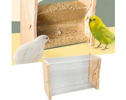 Allecto - Automatische Kip Feeder - Grote Capaciteit - Clear Acryl - Kuiken Vogelvoer Doos - Budgies Valkparkiet Kwartels - Geschikt voor M - Stuk Discharge Control