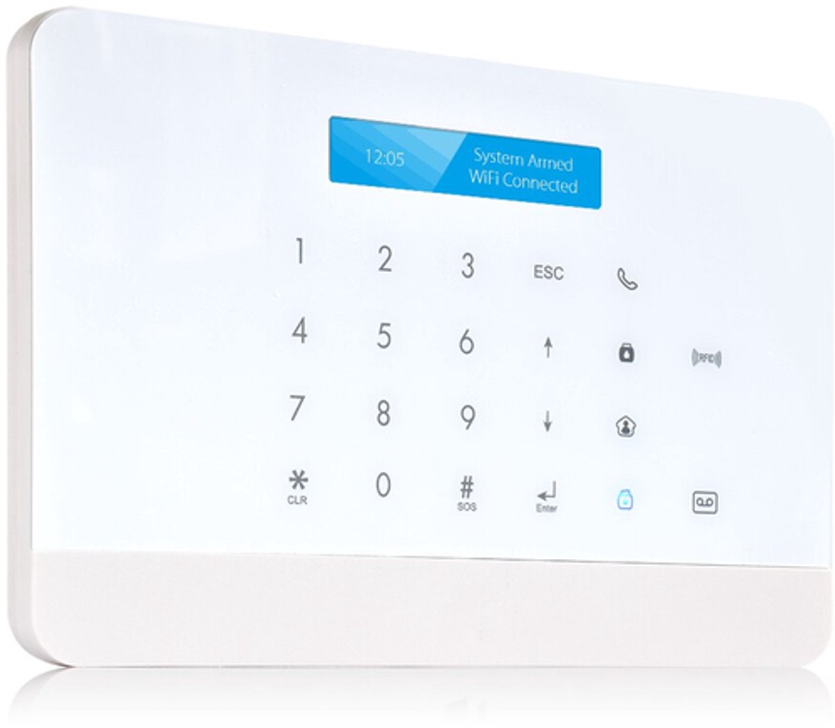 eTiger® Alarmcentrale S6 WiFi 433MHz, 868MHz, FOB lezer. Geschikt om oudere versies te vervangen is uitwisselbaar met andere merken op dezelfde frequentie. Kan bediend worden via Keypad, Afstandsbediening of Tablet & Mobiel via Tuya Smart Home APPs.