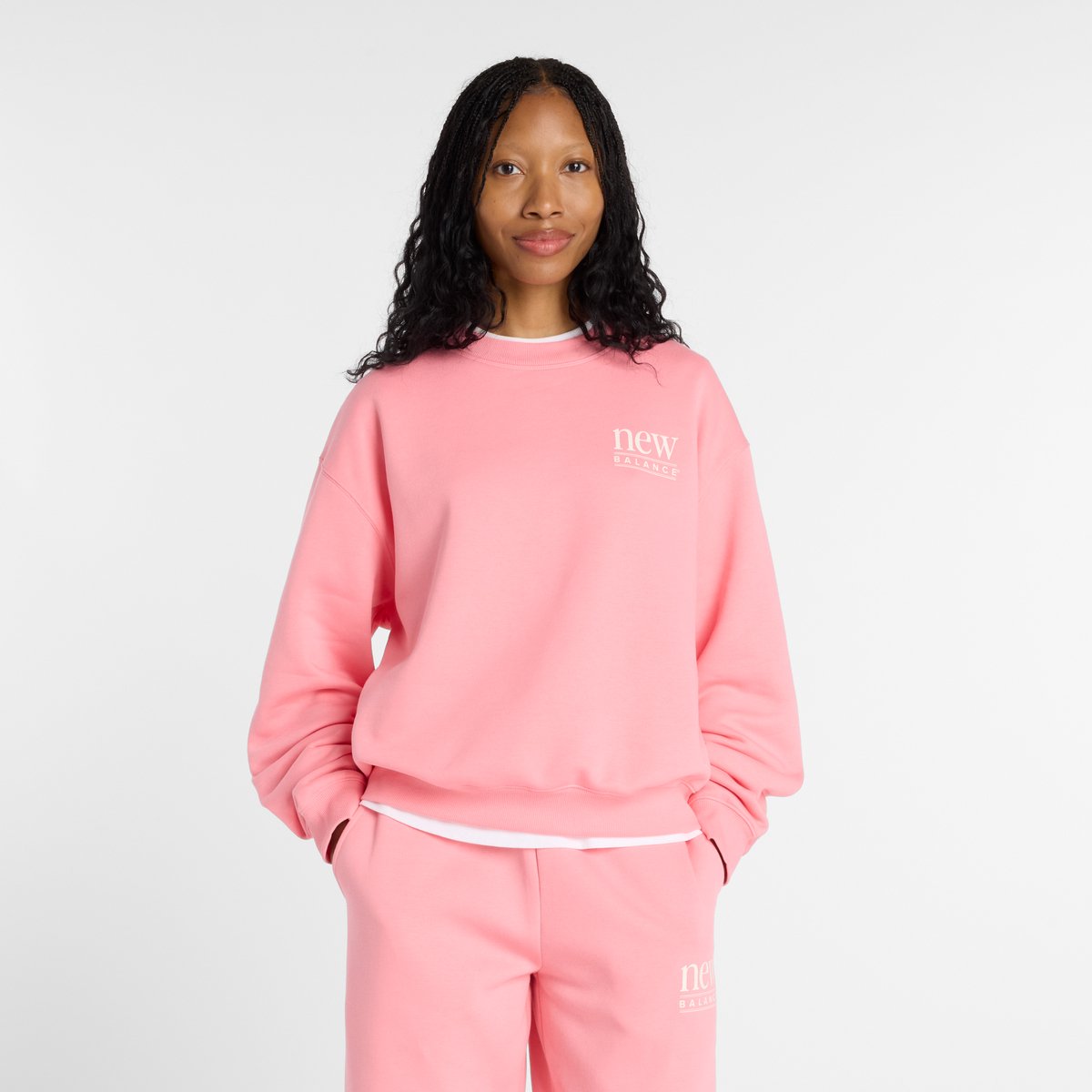 New Balance Reimagined Fleece Crew Dames Trui Cortado