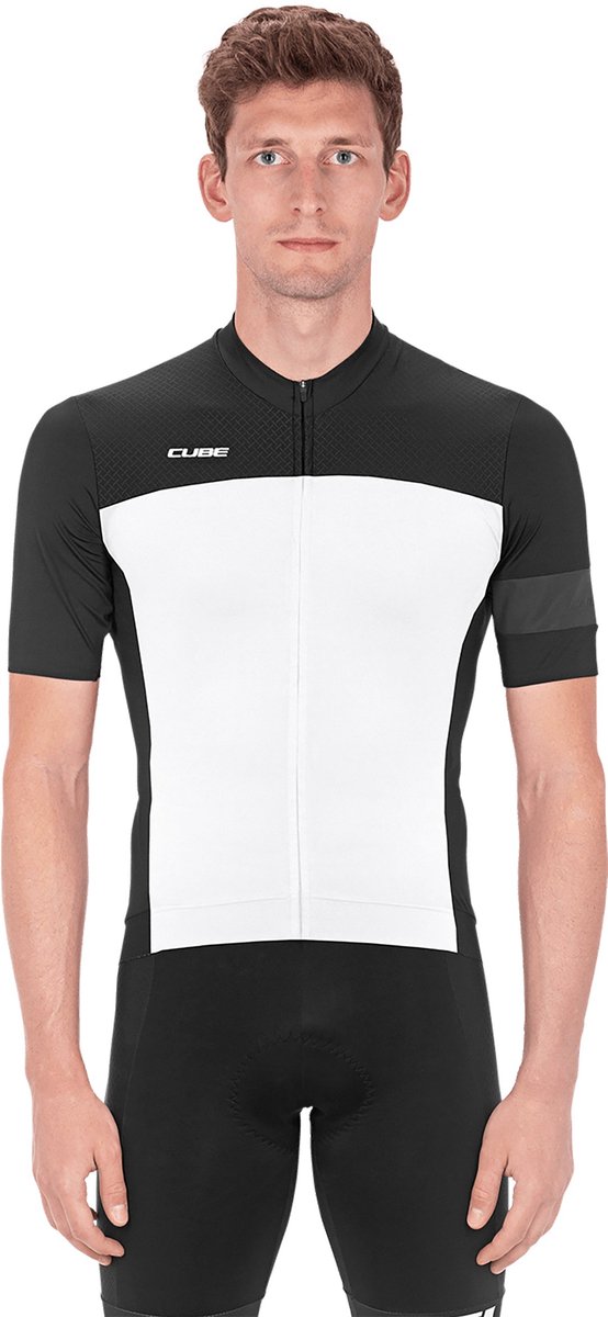 CUBE Fietsshirt BLACKLINE JERSEY S/S BLACK/WHITE XL
