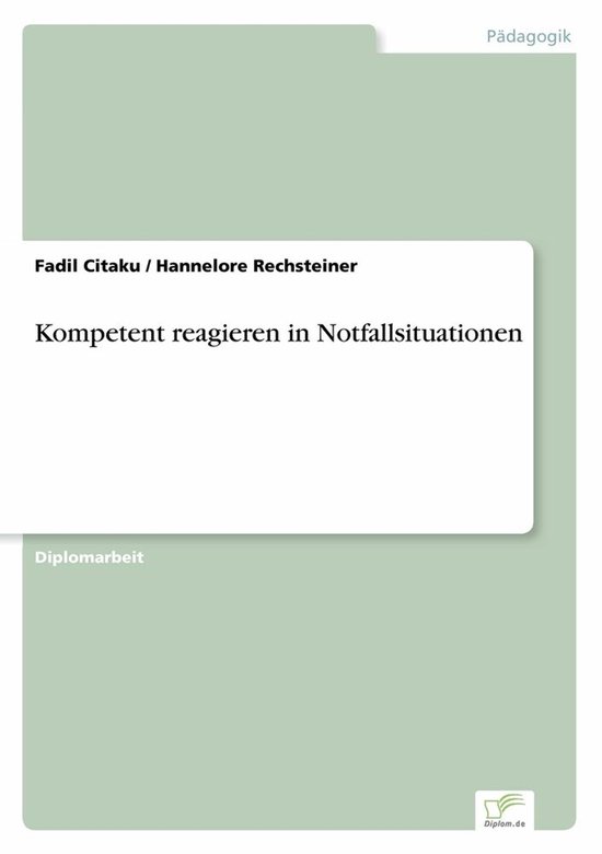 Kompetent reagieren in Notfallsituationen - cover
