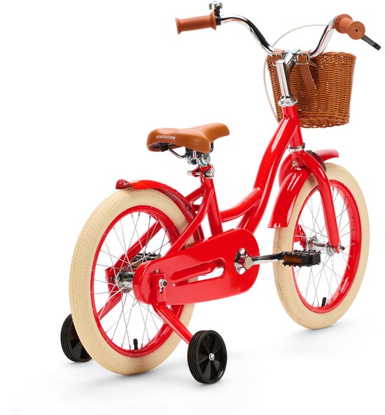 Generation Blanco 16 inch Rood - Kinderfiets met Mandje van Popal — afbeelding 3