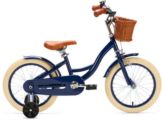 Generation Blanco 16 inch Donkerblauw – Kinderfiets met Mandje