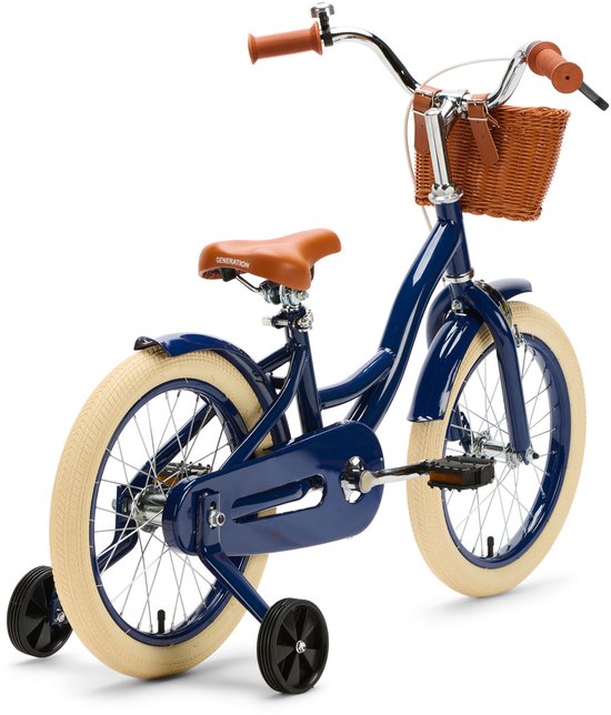 Generation Blanco 16 inch Donkerblauw - Kinderfiets met Mandje van Popal — afbeelding 3