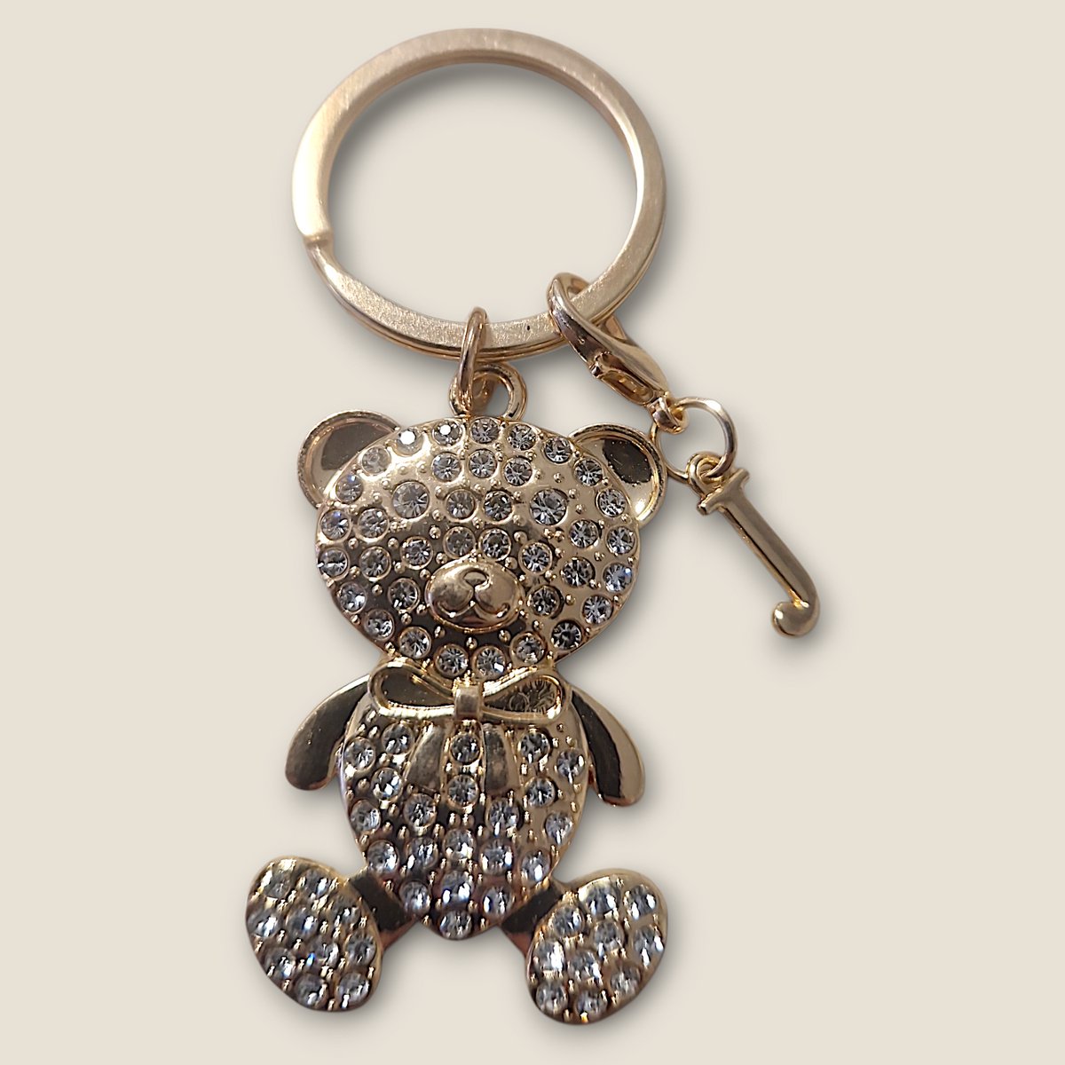 Sleutelhanger Beertje met Letter J - Gepersonaliseerd - Persoonlijk cadeau - Verjaardagscadeau - Kraamcadeau - Persoonlijk geschenk - Tashanger - Sleutelhanger