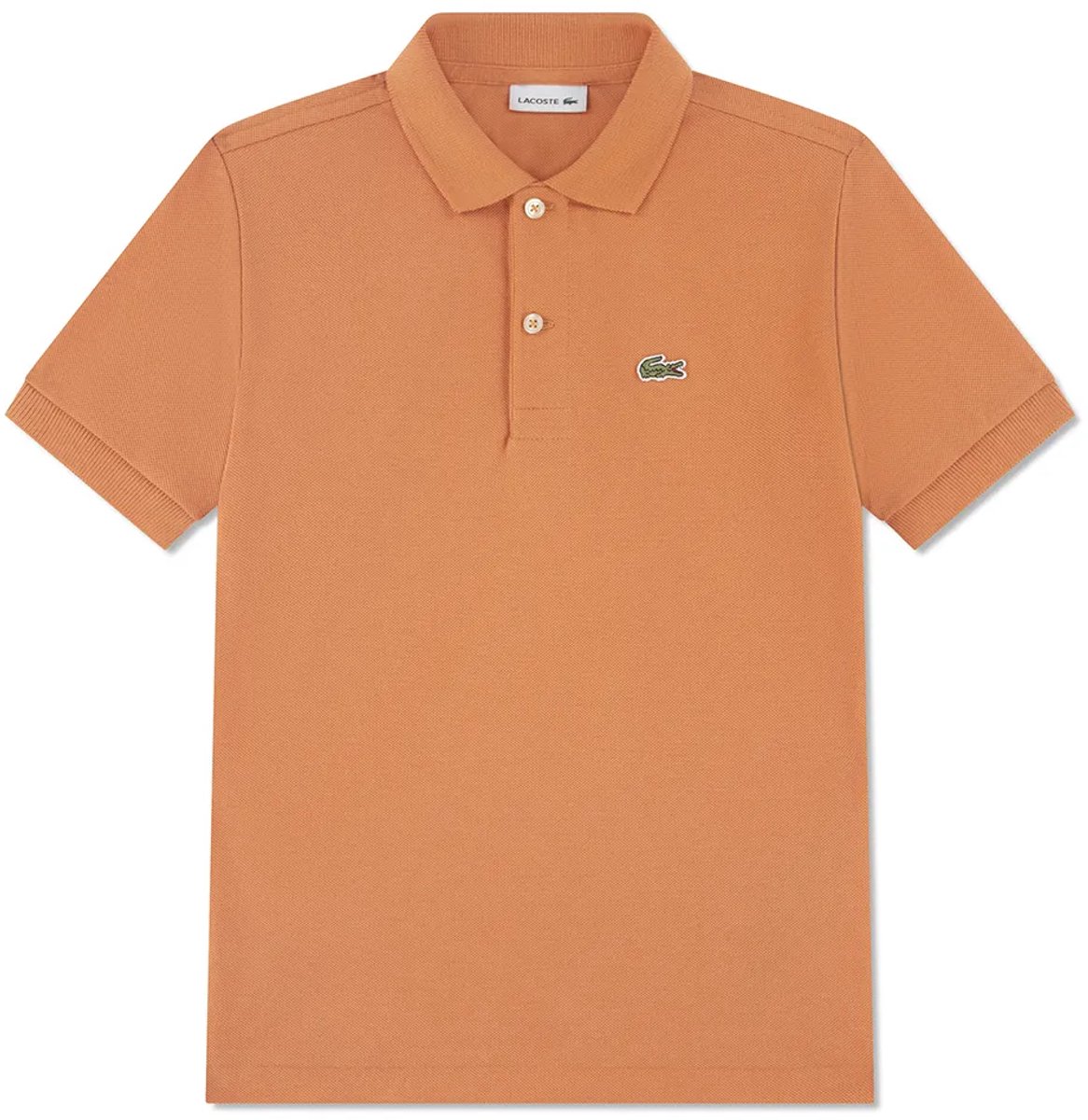 Lacoste Kids Pique Korte Mouw Poloshirt Bruin 8 Years Jongens