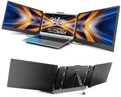 Aurixi® Professionele Portable Monitor Pro 2024 - Inclusief Beschermhoes en Kabels - Krachtige Laptop Scherm Uitbreider - Zwart - 36cm x 21cm x 4cm