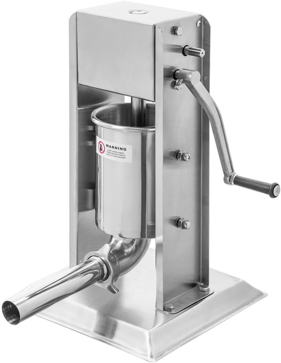 Mega-M Professionele Verticale Worstenvuller - 3 Liter - RVS - Handmatige Worstmachine - Inclusief 4 Vulpijpen - Ideaal voor Huisgemaakte Worst en Vleeswaren