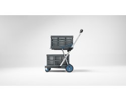 Clax trolley + 1 vouwkrat - Blauw