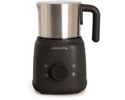 CREATE - Melkopschuimer en verwarmer met afneembare kan - Zwart - MILK FROTHER RETRO