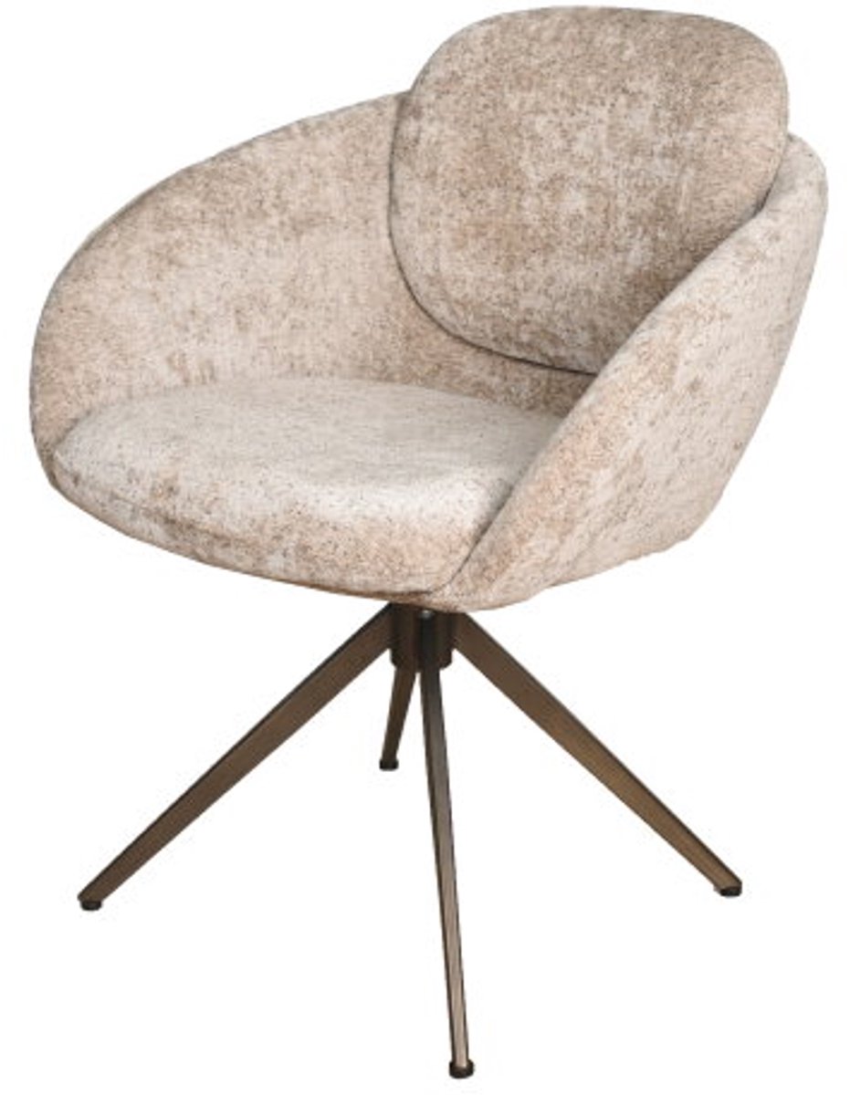 Moods Collection Eetkamerstoel Nice poot Moon 360 anodic brown - be glory sand 04