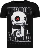 Terror Panda - Rhinestone T-shirt - Zwart