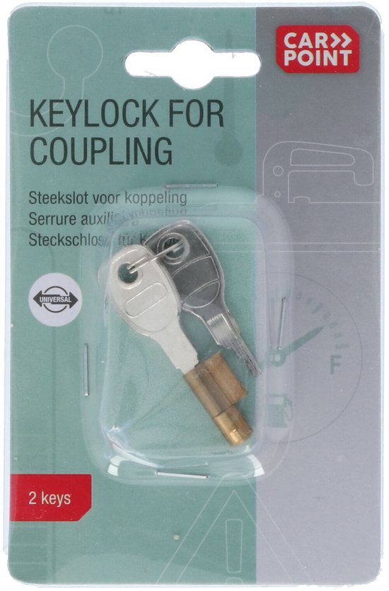 Carpoint Steekslot Kogelkoppeling - Inclusief 2 Sleutels - Stevige Metalen Beveiliging - Voor Aanhanger & Caravan van Carpoint — afbeelding 5
