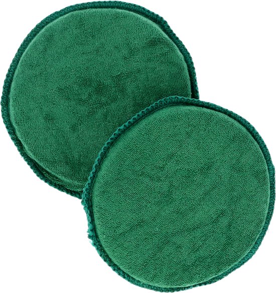 Turtle Wax Poetspad katoen – Om te reinigen en herstellen - Voor kunststof en leder oppervlakten - Voor polijsten & waxen – Goed contact tussen hand en oppervlak - 2 stuks – Diameter 13cm