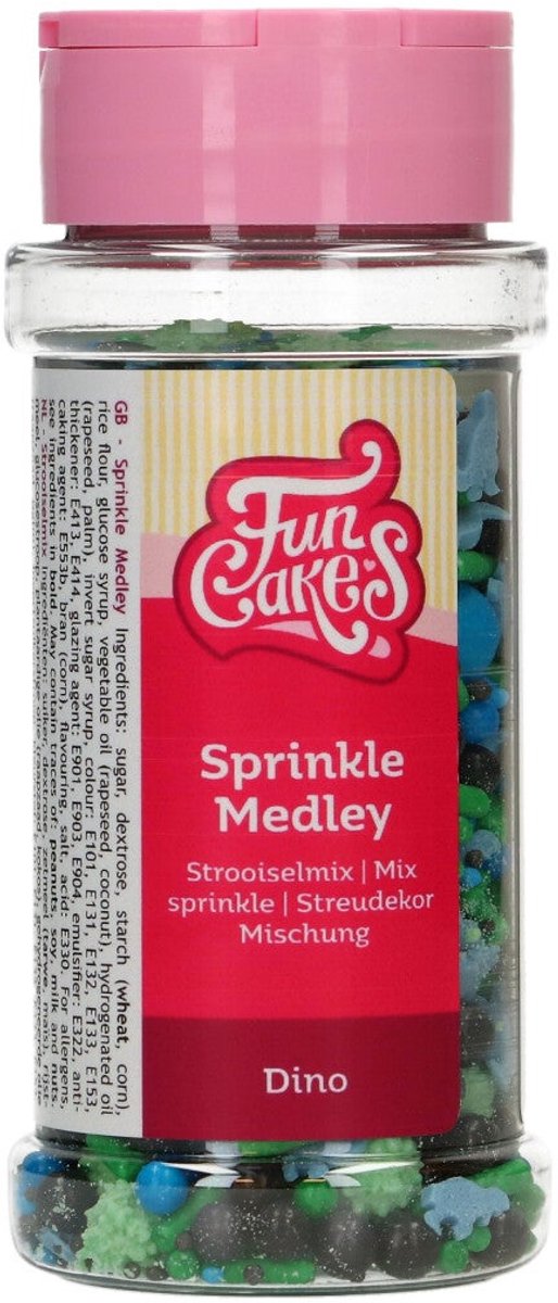 FunCakes Sprinkle Medley - Dino - 65g - Eetbare Taartdecoratie