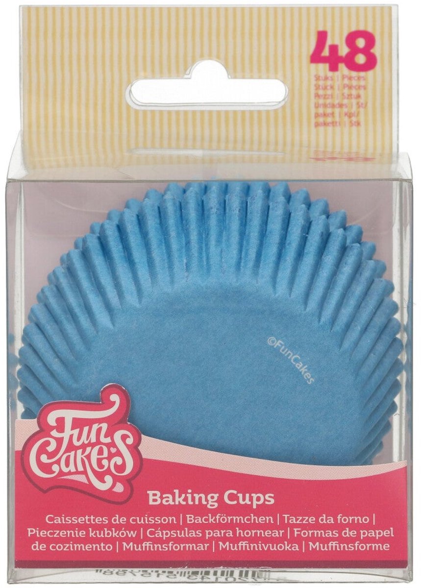 FunCakes Baking Cups - Royal Blauw - 48 Stuks - Cupcake Vormpjes Papier