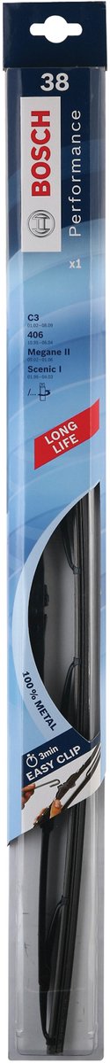 Bosch Ruitenwisserblad Performance 38 Traditioneel 60 Cm Per Stuk