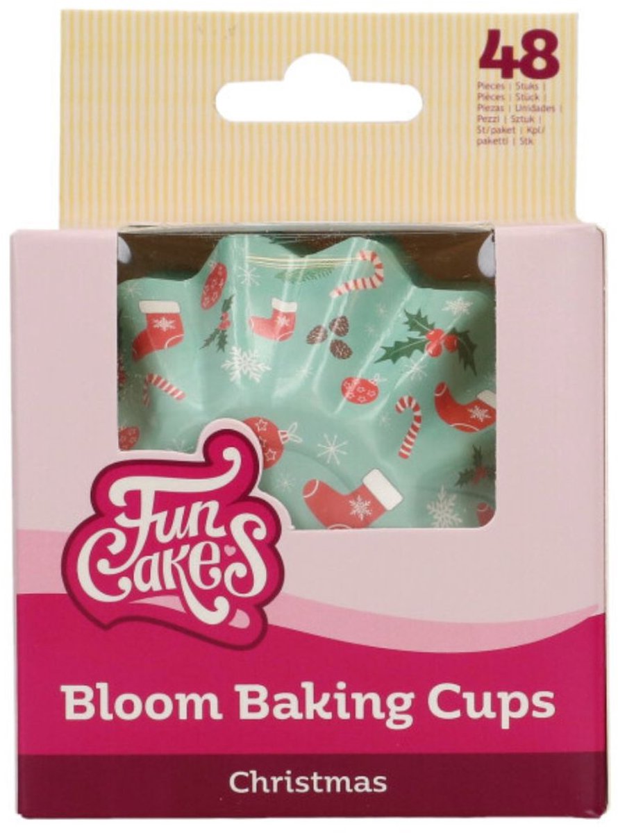 FunCakes Bloom Baking Cups - Duurzaam Gecoat Karton - Kerst - pk/48
