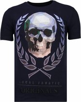 Skull Originals - Rhinestone T-shirt - Navy