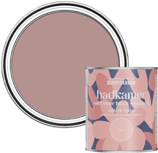 Rust-Oleum Badkamerverf voor hout en kasten, Mat - Blush 750ml