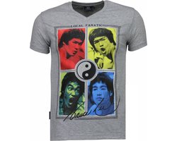 Bruce Lee Ying Yang - T-shirt - Grijs