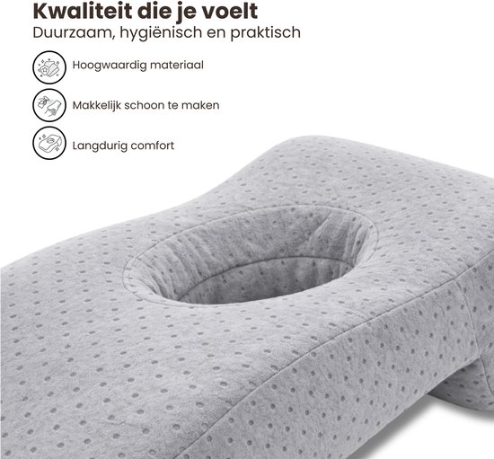 TYBYBB Massage hoofdsteun voor bed, massagekussen hoofdgat, massage-gezichtswiegkussen van traagschuim, gezichtskussen met gat, gezichtskussen voor massagetafel, voor spa salon massagebed