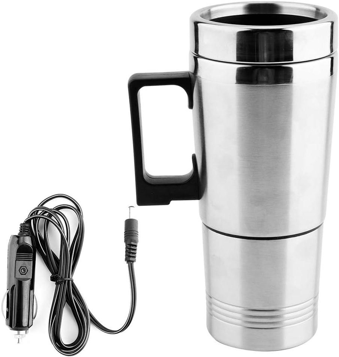 Auto Elektrische Verwarmingsbeker 12V - RVS - Thee en Koffie Verwarmingsbeker 350 ml