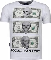 Beter Have My Money - Rhinestone T-shirt - Wit