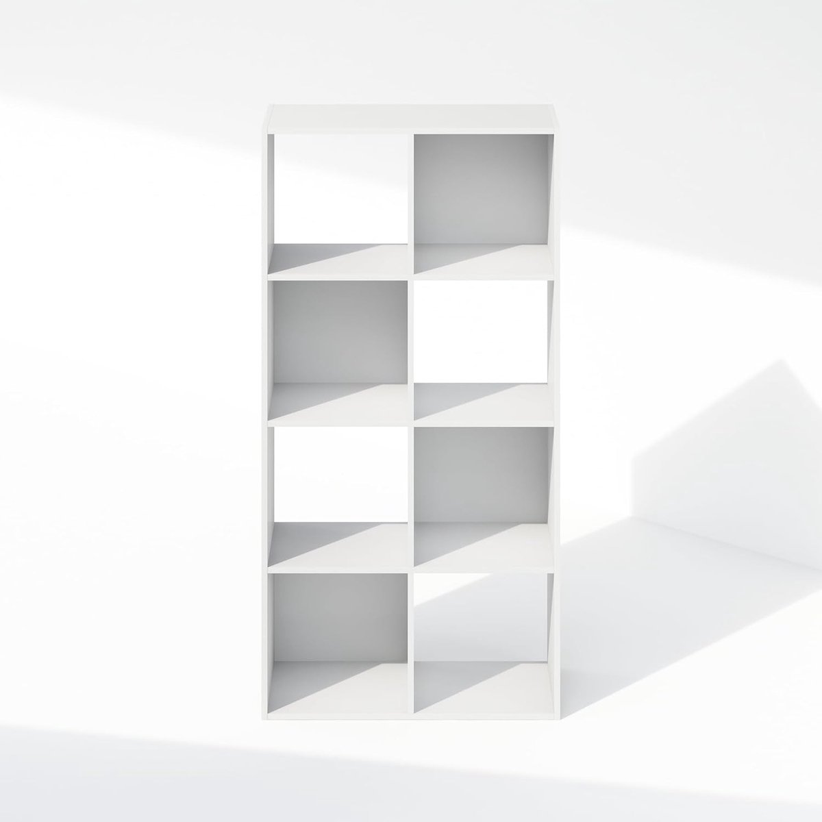 Kubusboekenkast 8 Kubussen – Casa Velluto Moderne Opbergkast, Witte Kubus Boekenkast voor Woonkamer, Slaapkamer, Kantoor of Kinderkamer – Duurzaam, Ruimtebesparend, Vrijstaand Opbergrek 60 x 30 x 120 cm