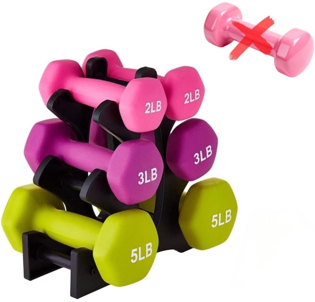 Halterrek - Dumbbell standaard - Halter standaard - Dumbell Rek - Dumbbell Toren - Weight Rack - Dumbbell Houder - Dumbell Opbergrek - Fitnessapparatuur - Belastbaar - 3 Laags - 23x22,5x8,5cm - Zwart - van Imperatoris
