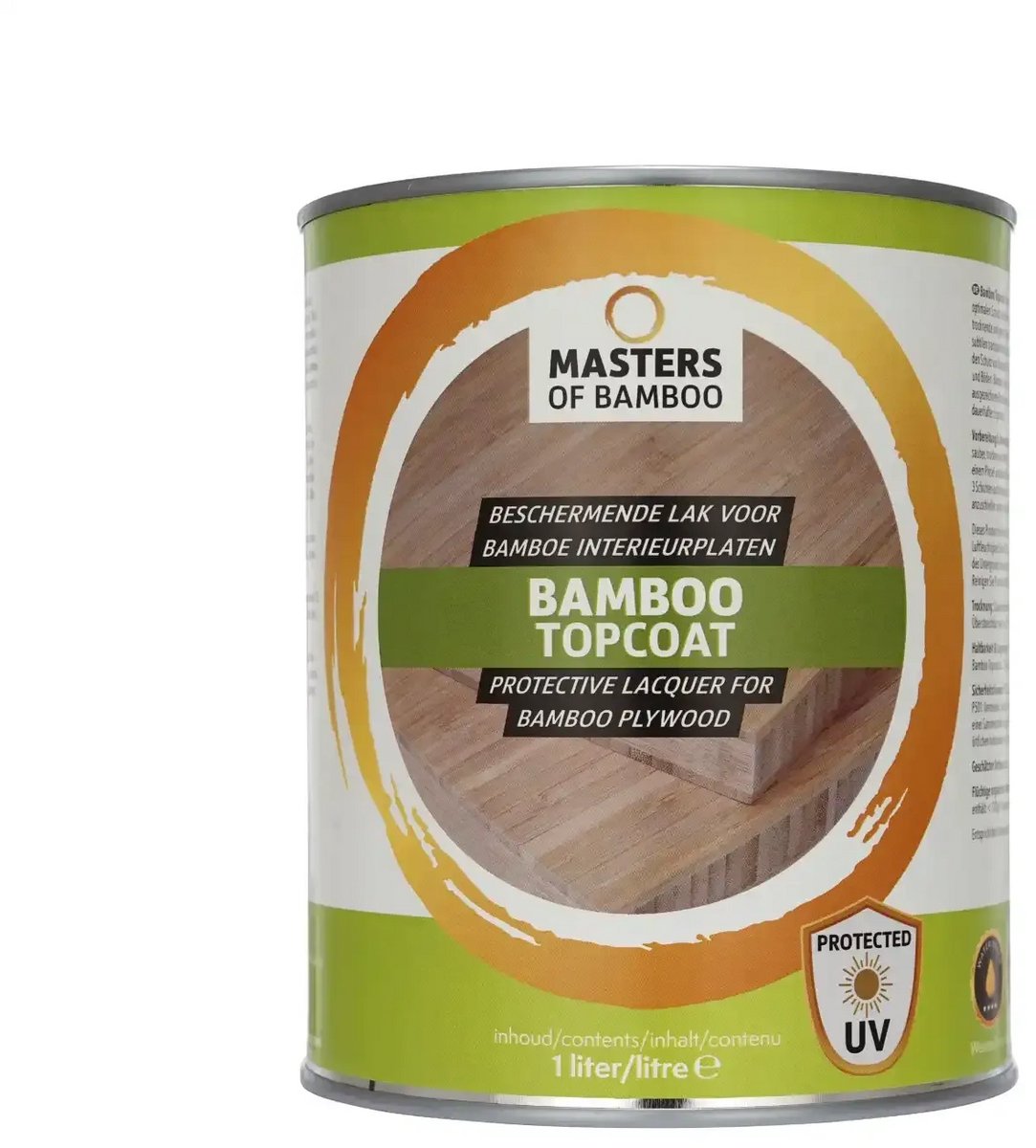 Masters of Bamboo® Bamboe Topcoat Lak 1L - Bamboe onderhoudsmiddel