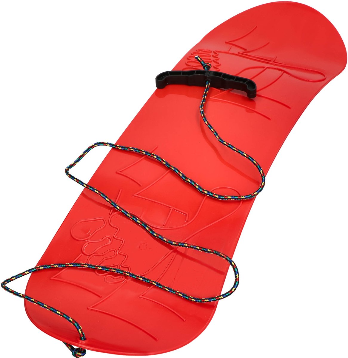 KOTARBAU® Speelgoed Snowboard Kunststof 68×20 cm Sneeuw Slee Plastic Glijder Sneeuw zonder Binding met Touw Sneeuwglijder Slee Rood