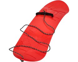 KOTARBAU® Speelgoed Snowboard, Kunststof, 68x20 cm, Rood, Sneeuw Slee, Plastic Glijder Sneeuw, zonder Binding, met Touw, Sneeuwglijder, Slee