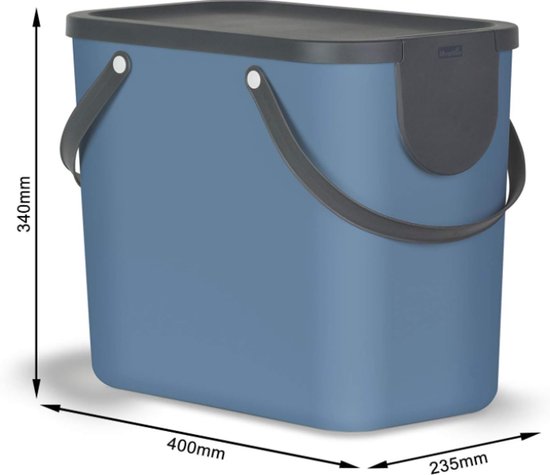 De Bries afvalemmer met deksel 120 liter zwart | Beste Deal