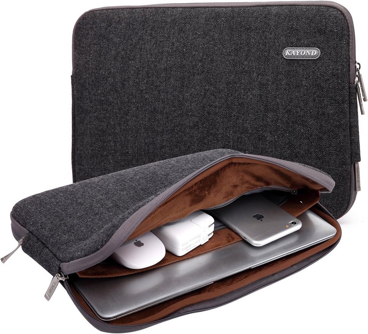 Waterdichte Laptoptas met Visgraatpatroon voor 13 tot 13,3 inch