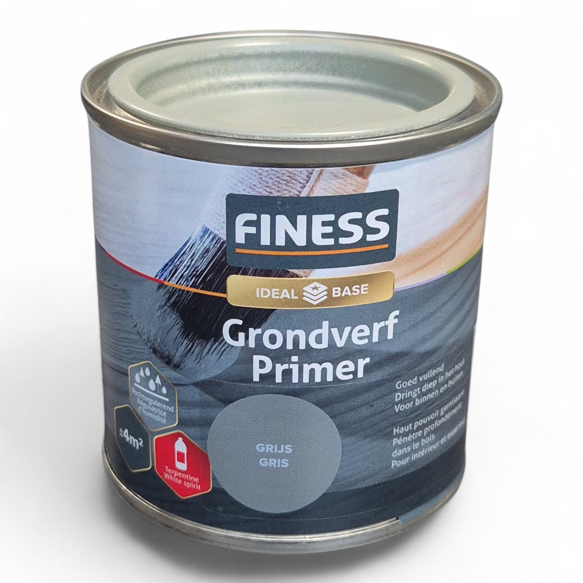 FINESS Grondverf 250 ml grijs bi/bu