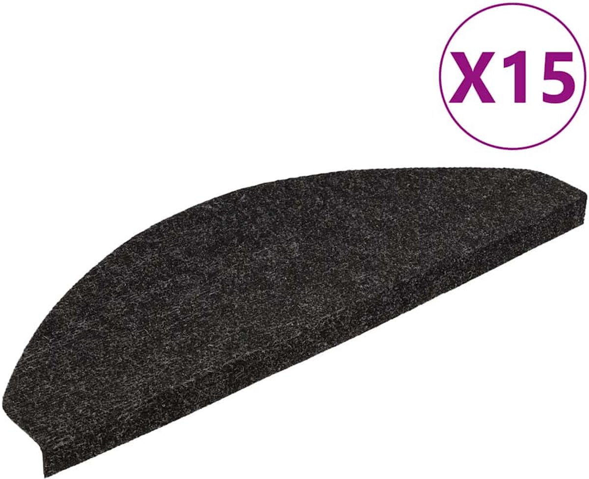 HAMAT Rimini- Trapmat - 17x56 cm - 15 stuks - Antraciet
