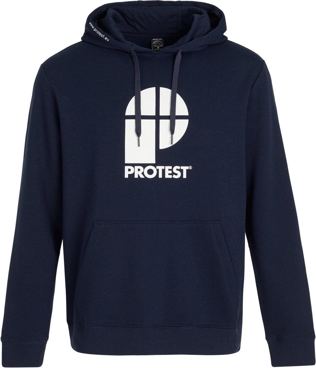 Protest Classic Logo Hoody – Hoodie Heren – Capuchon – Fleece Blauw