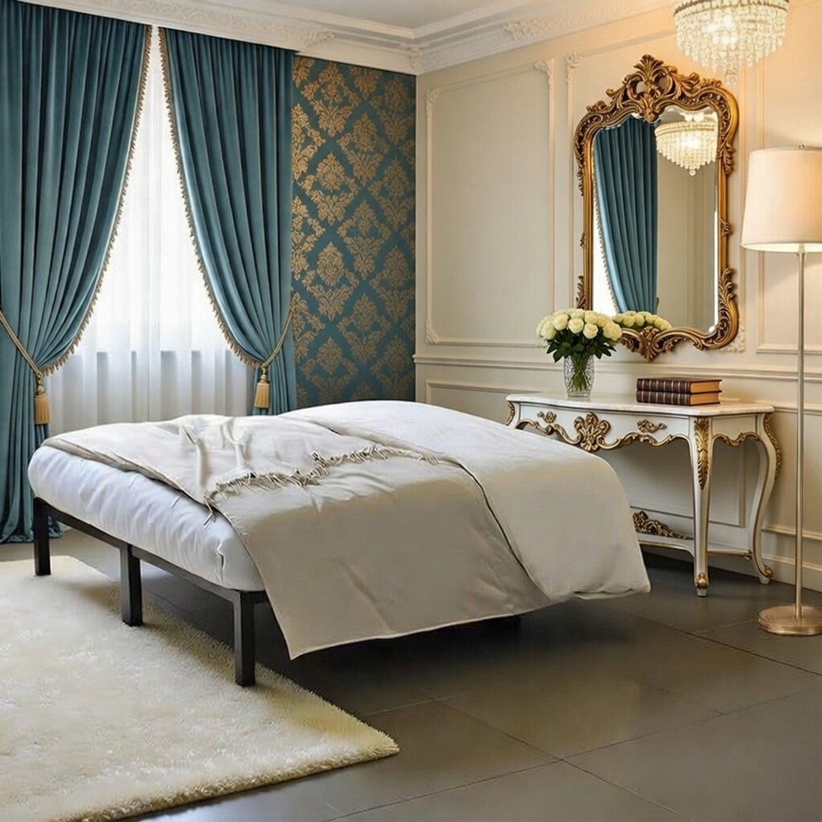Modern Zwart Metalen Tweepersoonsbed 140x200 cm | Bedframe met lattenbodem | Sterk, Duurzaam & Geruisloos | Opbergruimte Onder Bed | Hedendaag's designslaapkamer Casa Serena – Casa Dorada