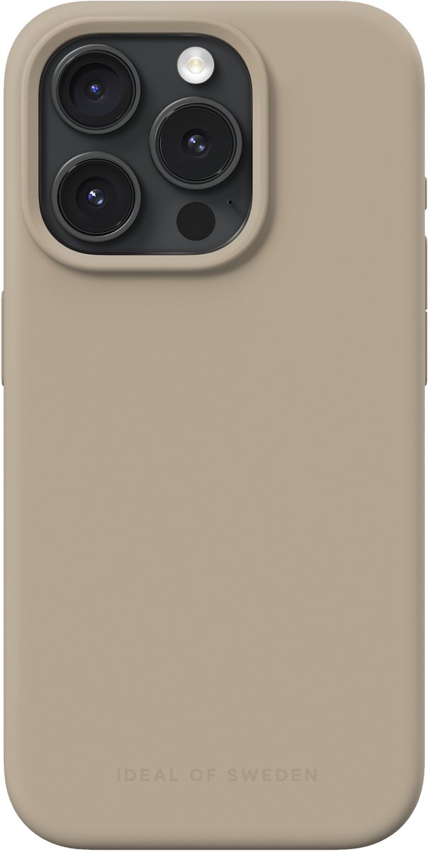 iDeal of Sweden Silicone Case geschikt voor MagSafe geschikt voor iPhone 15 Pro - Beige