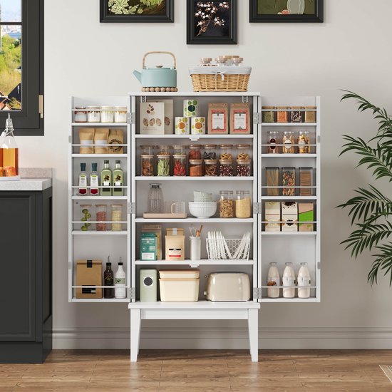 PHOEBE CAT Keukenkast - Snackkast - Dressoir - 120x59x30cm - Wit