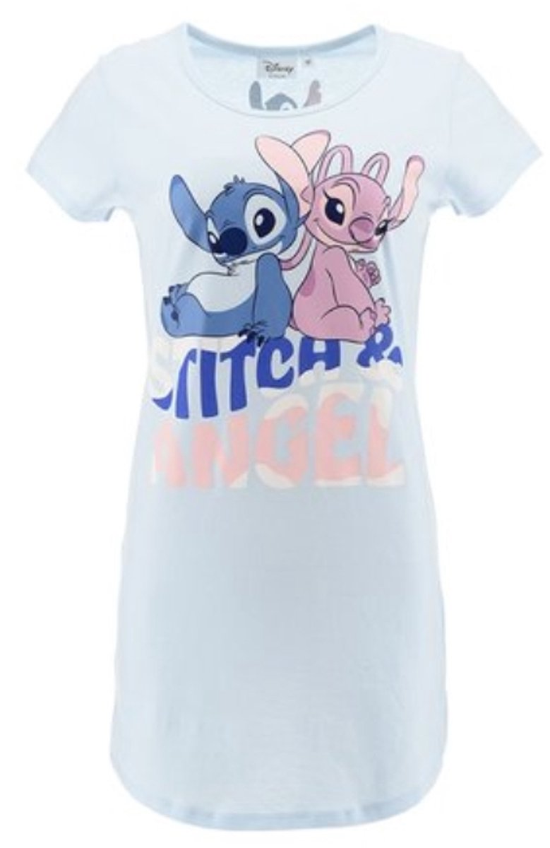 Disney Lilo & Stitch Dames Pyjama Katoen Lightblue Maat S