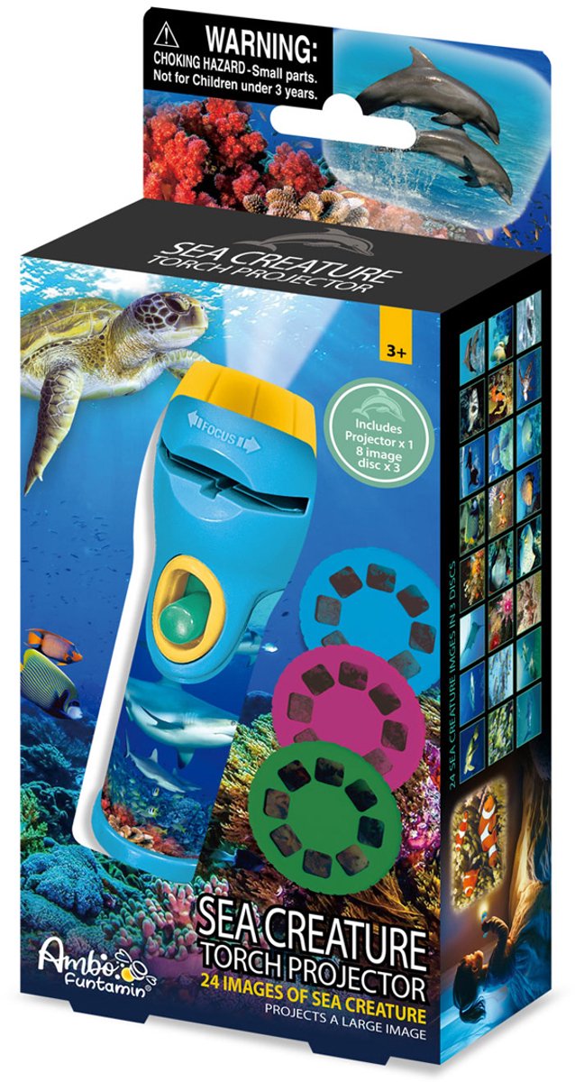 Ambo projector speelgoedlamp zeedieren - educatief en kleurrijk. van Ambo Projector Speelgoedlamp — afbeelding 3