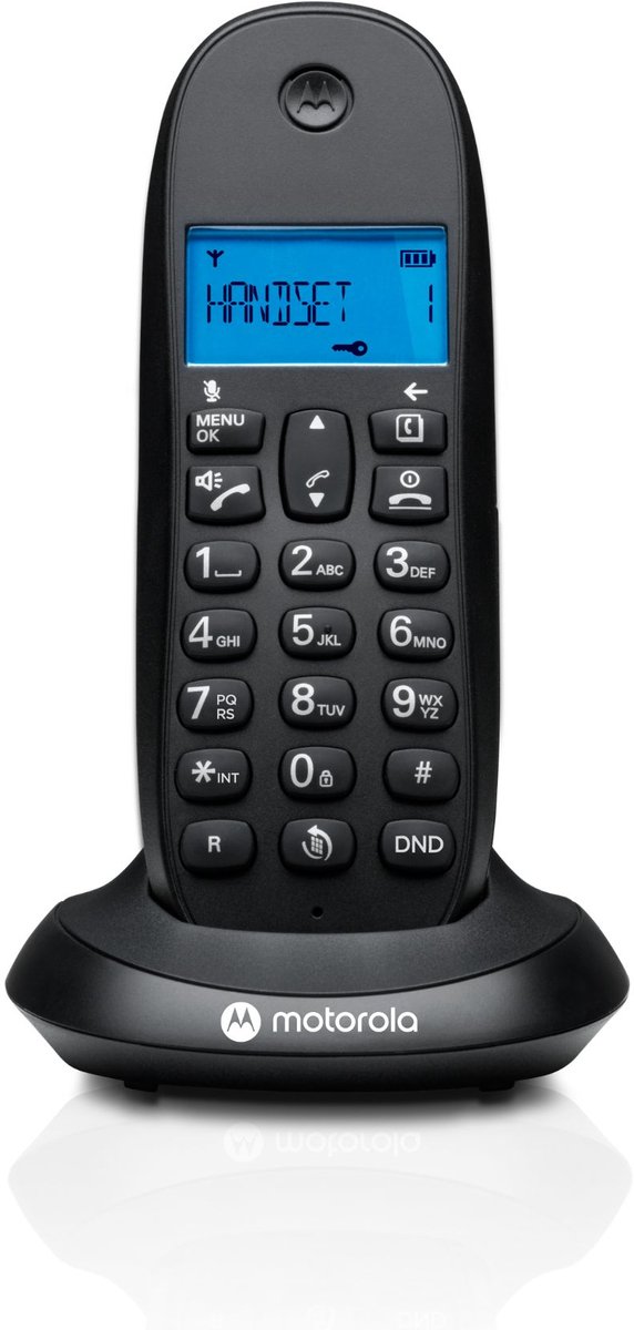 Draadloze telefoon - 1 handset - 1001